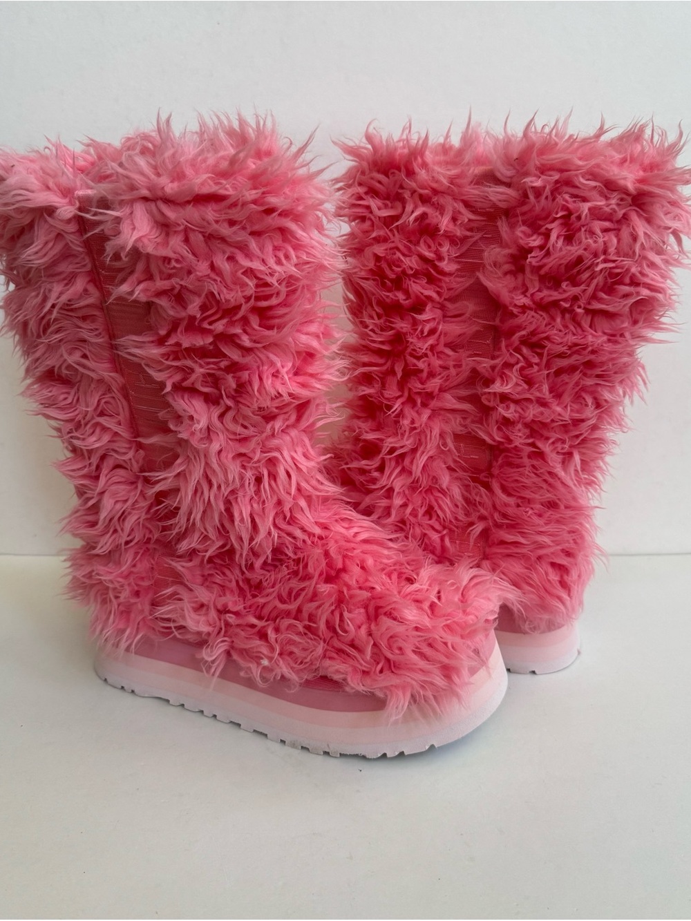 UGG FLUFF MOMMA SUGAR PINK JASMINE FAUX FUR BOOTS US 7 / EU 38 / UK 5